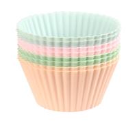 Lot de 8 moules à muffins réutilisables en silicone pour gâteaux et gâteaux au chocolat