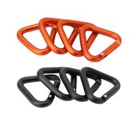 Lot de 8 mousquetons triangulaires en alliage d'aluminium pour sac à dos, camping, randonnée, voyage, équipement de plein air