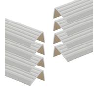 Lot de 8 Nez de marche profils d’angle PVC autoadhésifs 41x25mm antidérapants protection d'escalier bande de bordure 80cm Gris Clair