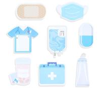 Lot de 8 notes autocollantes amusantes - Pour infirmière, thème médical, cadeau d'infirmière, pour hôpital, école, bureau