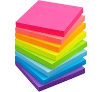 Lot De 8 Notes Autocollantes Colorées 76 X 76 Mm, 82 Feuilles Par Bloc, Notes Autocollantes Pour Le Bureau, L'École Et Plus Encore