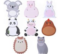 Lot De 8 Notes Autocollantes Mignonnes Avec Des Animaux Kawaii Marqueurs De Dessin Animé Drapeaux Formes Mignonnes Notes Mémo Étudiants Bureau À Domicile Colocataires Cadeaux Tab 240 Feuilles