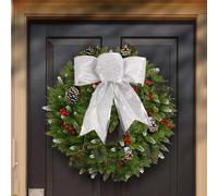 Lot de 8 nœuds pailletés pour couronne de Noël, décorations pour sapin de Noël, compatibles avec les décorations de fêtes de Noël