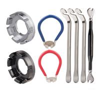 Lot de 8 outils d'alignement des rayons de vélo, clé de roue, pour tétons 14 G et 15 G, pour vélo de route ou de montagne
