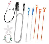 Lot de 8 outils de débouchage de canalisation, outils de débouchage d'évier, réutilisables, outil de nettoyage de tuyau, serpent, pour cuisine, égout, salle de bain, douche