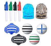 Lot de 8 outils de marquage de balle de golf, marqueur de balle de golf, outil d'alignement de balle de golf, 4 marqueurs de balle de golf, 4 marqueurs de balle de golf, outil d'alignement