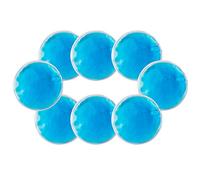 Lot de 8 packs de glace, masque pour les yeux, protection des yeux, compresse froide et chaude en PVC, réutilisable, pack de glace bleu rond, spa pour les yeux, petit pack de glace en gel.