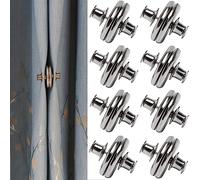 Lot de 8 paires d'aimants pour rideaux - Clips magnétiques pour rideaux d'intérieur et d'extérieur - Empêche les fuites de lumière - Aimants puissants pour pergola, terrasse, tonnelle, cabane, grande