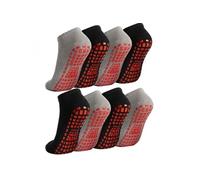 Lot de 8 paires de chaussettes antidérapantes - 100% polyester - Enfant - S - 23/29 - Gris et noir -