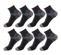 Lot de 8 paires de chaussettes de compression pour homme et femme - Chaussettes de compression - Chaussettes de sport - Fasciite plantaire - Soutien de la voûte plantaire - Course à pied - Gym