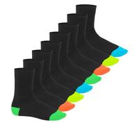 Lot de 8 paires de chaussettes Neon Glow mixte Coupe confortable grâce à la structure en élasthanne et bandeau en piqué Qualité Celodoro