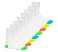Lot de 8 paires de chaussettes Neon Glow mixte Coupe confortable grâce à la structure en élasthanne et bandeau en piqué Qualité Celodoro