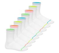 Lot de 8 paires de chaussettes Neon Glow mixte Coupe confortable grâce à la structure en élasthanne et bandeau en piqué Qualité Celodoro