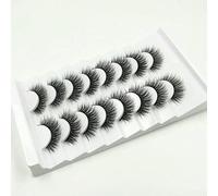 Lot de 8 paires de cils 3D en vison en gros, pas de cils de vison cruels, faux cils artificiels en vrac, faux cils naturels