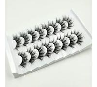 Lot de 8 paires de cils 3D en vison en gros, pas de cils de vison cruels, faux cils artificiels en vrac, faux cils naturels