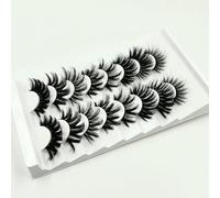 Lot de 8 paires de cils 3D en vison en gros, pas de cils de vison cruels, faux cils artificiels en vrac, faux cils naturels