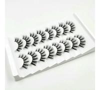 Lot de 8 paires de cils 3D en vison en gros, pas de cils de vison cruels, faux cils artificiels en vrac, faux cils naturels