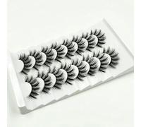 Lot de 8 paires de cils 3D en vison en gros, pas de cils de vison cruels, faux cils artificiels en vrac, faux cils naturels