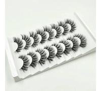 Lot de 8 paires de cils 3D en vison en gros, pas de cils de vison cruels, faux cils artificiels en vrac, faux cils naturels