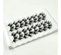 Lot de 8 paires de cils 3D en vison en gros, pas de cils de vison cruels, faux cils artificiels en vrac, faux cils naturels