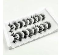 Lot de 8 paires de cils 3D en vison en gros, pas de cils de vison cruels, faux cils artificiels en vrac, faux cils naturels