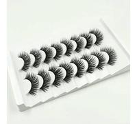Lot de 8 paires de cils 3D en vison en gros, pas de cils de vison cruels, faux cils artificiels en vrac, faux cils naturels