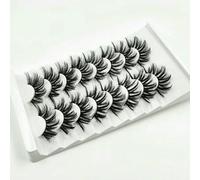 Lot de 8 paires de cils 3D en vison en gros, pas de cils de vison cruels, faux cils artificiels en vrac, faux cils naturels