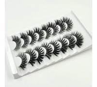 Lot de 8 paires de cils 3D en vison en gros, pas de cils de vison cruels, faux cils artificiels en vrac, faux cils naturels