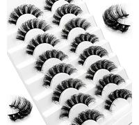 Lot de 8 paires de faux visons russes DD Curl, réutilisables, moelleux, épais, doux et imperméables pour cadeau (K04, 16 mm)