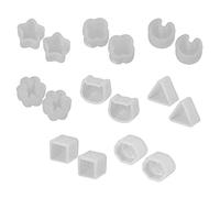 Lot de 8 paires de moules en silicone en résine UV pour faire soi-même des petites boucles d'oreilles, des clous d'oreilles, des fleurs