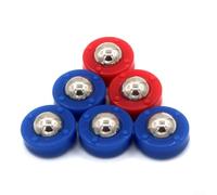 Lot de 8 palets de rechange pour machine de baby-foot en plastique de 23 mm (4 rouges, 4 noirs)