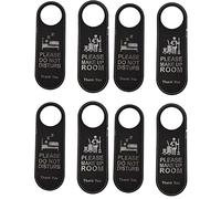 Lot de 8 panneaux de porte en cuir avec inscription « Please Do Not Disturb » double face pour boutons de porte, maison, hôtel, bureau, spa, etc