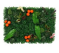 Lot de 8 panneaux muraux en gazon artificiel et rouleaux de haie de buis - Toile de fond verdure pour clôture d'intimité, décoration de jardin, décoration murale intérieur/extérieur, panneaux de haie