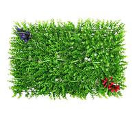 Lot de 8 panneaux muraux en gazon artificiel - Haie de buis, clôture d'intimité, décoration topiaire verdure pour intérieur/extérieur, toile de fond parfaite pour mariages et événements