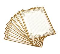 Lot de 8 papiers à lettres vintage imprimables lignés pour invitations de mariage, lettres d'amour, calligraphie gothique, avec enveloppes pour filles, garçons, enfants, femmes