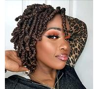 Lot de 8 paquets de cheveux Passion Twist au crochet pour femmes noires - 15,2 cm, pré-torsadées au crochet - M30# - Pour enfants