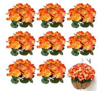 Lot de 8 paquets de plantes artificielles de balcon pour l'extérieur, résistantes aux intempéries, pour balcon, jardinière, jardinière, intérieur et extérieur