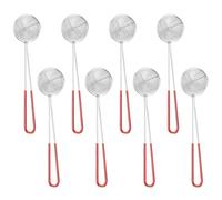 Lot de 8 passoires à fondue, épuisette pour passoire à fondue, passoire de cuisine en acier inoxydable avec poignées, passoire de cuisine à mailles fines, en acier inoxydable, pour spaghettis, légumes