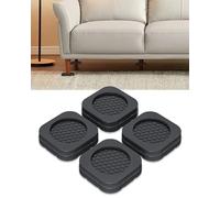 Lot de 8 patins anti-vibrations pour machine à laver - Empêche votre machine à laver de marcher et réduit le bruit et la friction - Coussinets carrés en caoutchouc résistants - Noir