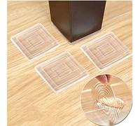Lot de 8 Patins antidérapants pour Meubles - 7,6 cm - en Silicone - Autocollants pour Pieds de Meubles - Patins antidérapants pour Fixer Les Meubles en Place (carré)