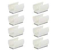 Lot de 8 patins de chaise cantilever avec tenons et feutre, 22 mm, patins en feutre, pour chaises à bascule, diamètre 22 mm, réduction du bruit (blanc)