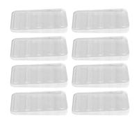 Lot de 8 patins de nivellement transparents antidérapants en PVC pour tables, chaises, lits, portes, 30 x 50 x 10 mm, protecteurs de sol transparents pour surfaces inégales