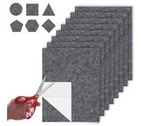 Lot de 8 patins en feutre autocollants pour chaises, canapés, tables - 15 x 20 cm - 5 mm - En feutre autocollant à découper, réduire le bruit et les rayures