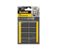 SCOTCH Lot de 8 patins feutre adhésif, SCOTCH, 35 x 24 mm, gris Gris G