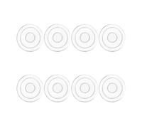 Lot de 8 patins ronds antidérapants en silicone pour pieds de table et lit - 30 mm - Transparent - Anti-vibrations