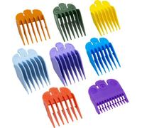 Lot de 8 peignes de protection universels professionnels compatibles avec la plupart des tondeuses à cheveux, 8 tailles 3 à 25 mm, kit d'accessoires de rechange avec code couleur