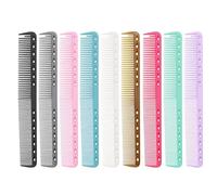 Lot de 8 peignes multifonctions en carbone pour coiffeur, design professionnel, dents moyennes et fines, adaptés pour homme et femme (multicolore)