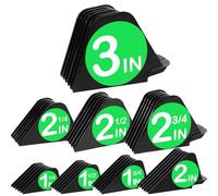 Lot de 8 peignes pour tondeuse à cheveux de 7,6 cm, 3,8 cm, 1,2 cm, 1,27 cm, Mega N° 16 NO.12 NO.10 pour la plupart des tondeuses Wahl (noir, lot de 8)