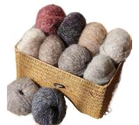 Lot de 8 pelotes de fil à tricoter en alpaga coloré - Épaisseur moyenne - Mohair - Doux à la main - 200 g (06)