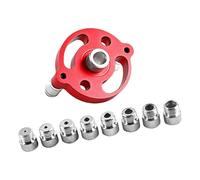 Lot de 8 perforateurs droits pour le travail du bois Rouge | Guide de perçage professionnel en aluminium pour trou droit